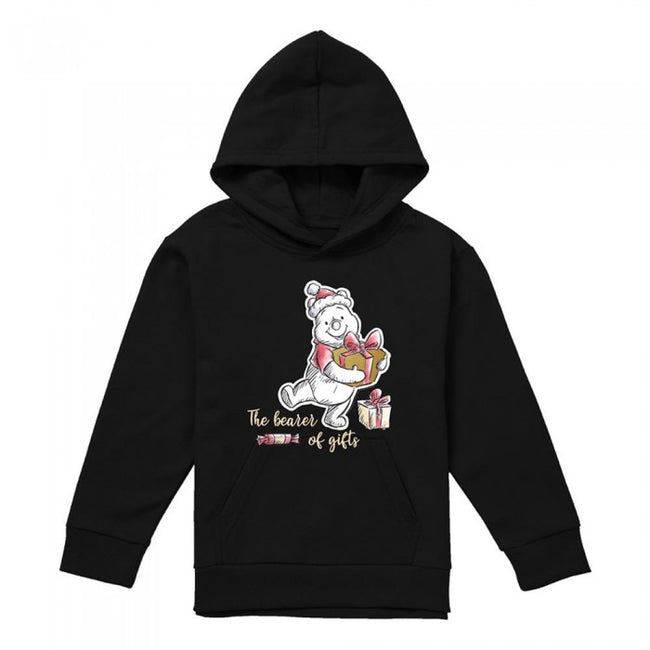 Front - Winnie the Pooh Childrens/Kids The Bearer Of Christmas Gifts Heather Hoodie