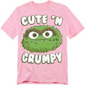 Front - Sesame Street Unisex Adult Cute N Grumpy T-Shirt