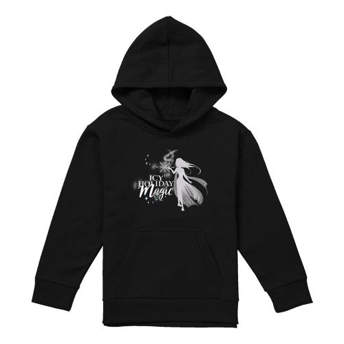Front - Frozen Childrens/Kids Icy Holiday Magic Elsa Heather Christmas Pullover Hoodie