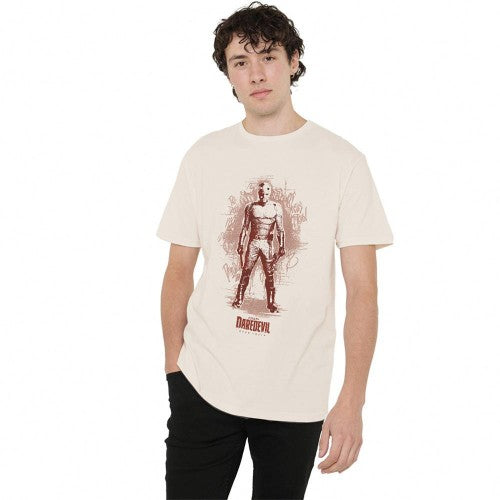 Front - Daredevil Unisex Adult Born Again Hell´s Kitchen Graffiti T-Shirt