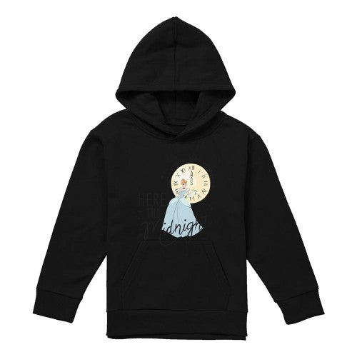 Front - Cinderella Childrens/Kids Here Till Midnight New Years Eve Hoodie
