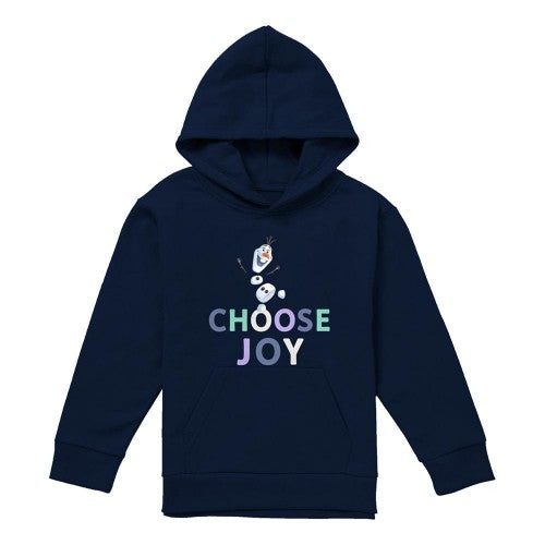 Front - Frozen Childrens/Kids Choose Joy Olaf Pullover Hoodie