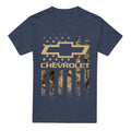 Front - Chevrolet Unisex Adult Camo Flag Heather T-Shirt