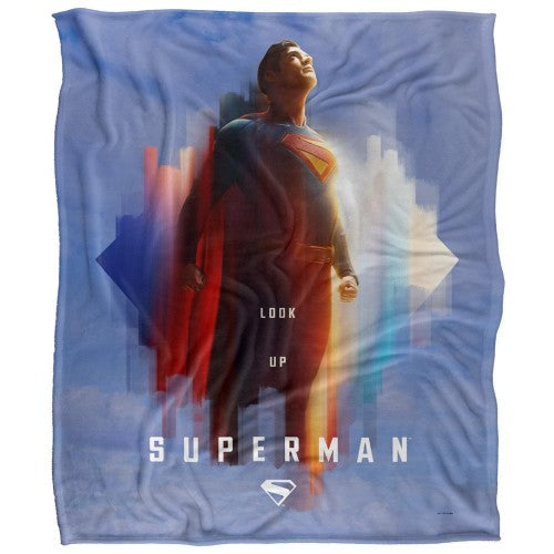 Multicoloured - Front - Superman Lookup Silky Shield Supersoft Blanket