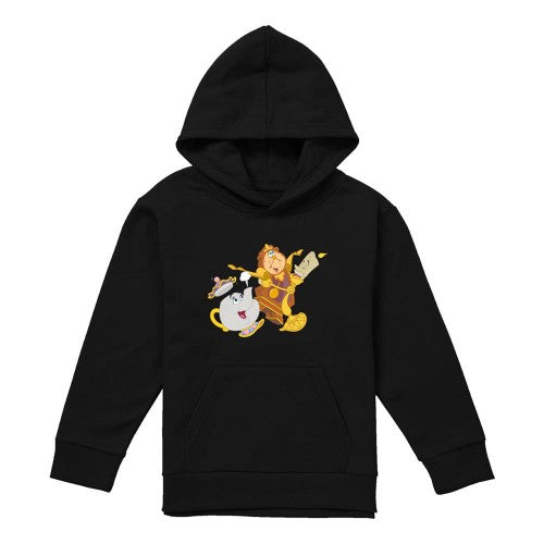 Front - Beauty And The Beast Childrens/Kids Potts Cogsworth Lumiere Heather Hoodie