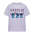Front - Lilo & Stitch Womens/Ladies Stitch Poses T-Shirt