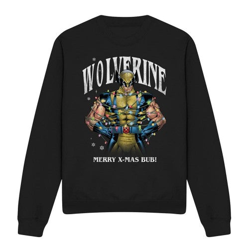 Front - Wolverine Unisex Adult Merry Xmas Bub! Sweatshirt