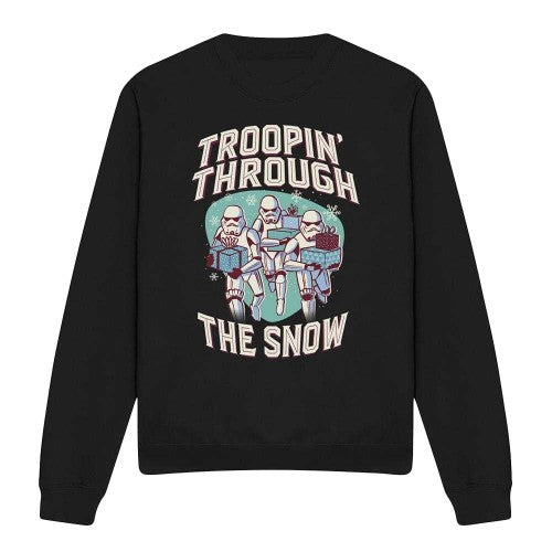 Front - Star Wars Unisex Adult Troopin´ Through The Snow Sweatshirt