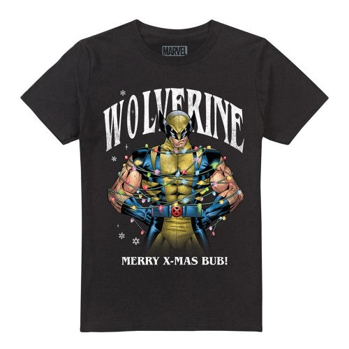 Front - Wolverine Unisex Adult Merry Xmas Bub! T-Shirt