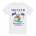 Front - Sesame Street Unisex Adult Ski Club Adventure Elmo T-Shirt
