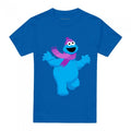 Front - Sesame Street Unisex Adult Furry Friends Forever! Cookie Monster T-Shirt