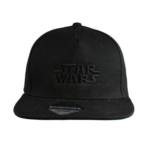 Front - Star Wars Mens 3D Logo Flat Peak Cap