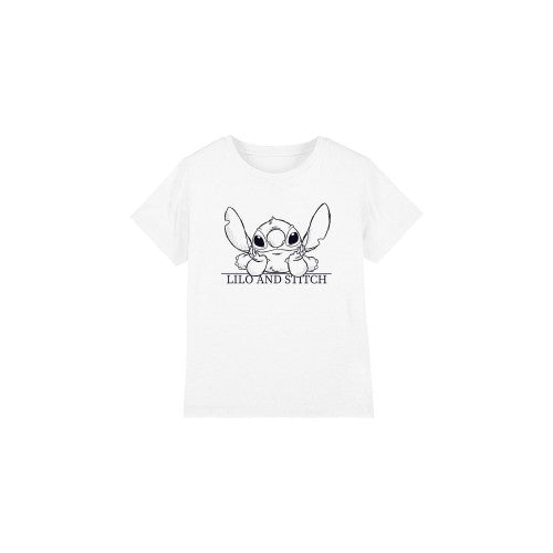 Front - Lilo & Stitch Childrens/Kids Relaxed Sketch T-Shirt