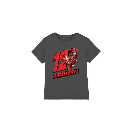 Front - Iron Man Childrens/Kids 12th Birthday T-Shirt