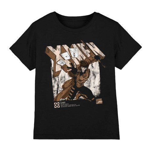 Front - Marvel Childrens/Kids X-Men Gambit Infographic T-Shirt