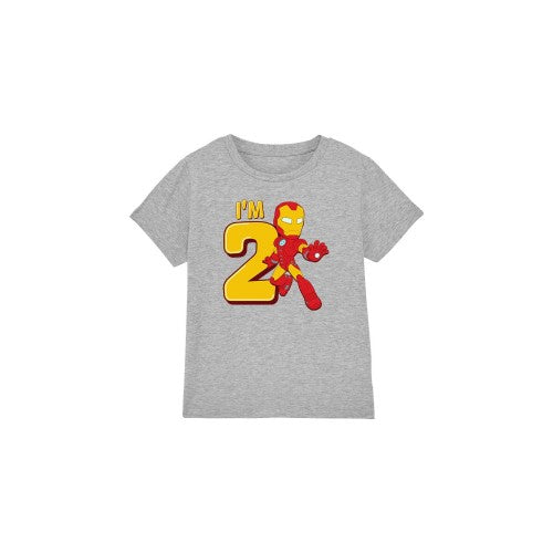 Front - Iron Man Childrens/Kids Cute 2nd Birthday T-Shirt