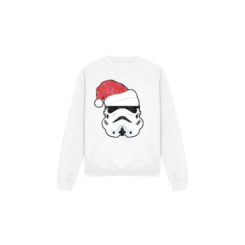 Front - Star Wars Unisex Adult Stormtrooper Santa Christmas Sweatshirt