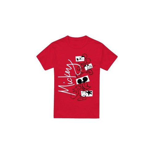 Front - Disney Mens Mickey Mouse Geometric Shapes T-Shirt