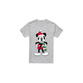 Front - Disney Mens Mickey Mouse Tartan Christmas T-Shirt