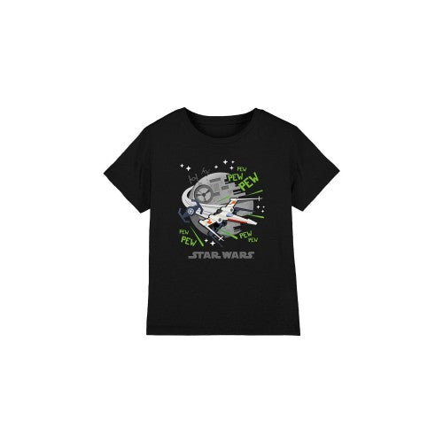 Front - Star Wars Childrens/Kids Pew Pew X-Wing T-Shirt