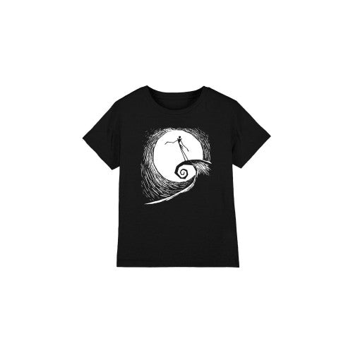 Front - The Nightmare Before Christmas Childrens/Kids Jack Moon Silhouette T-Shirt