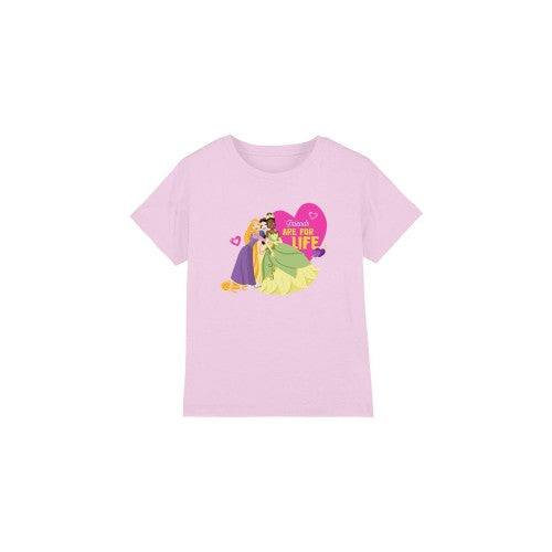 Front - Disney Princess Childrens/Kids Friends Are For Life Valentine`s Day T-Shirt