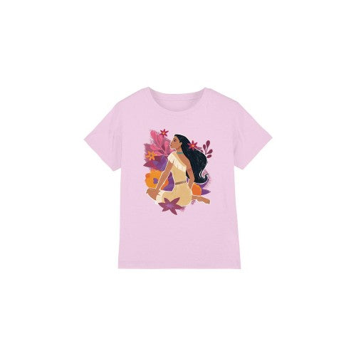 Front - Pocahontas Childrens/Kids Flowers T-Shirt