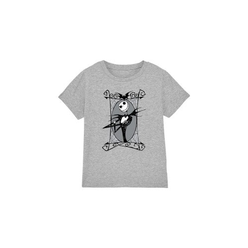 Front - The Nightmare Before Christmas Childrens/Kids Jack Skellington Frame T-Shirt