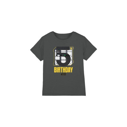 Front - Star Wars Childrens/Kids Darth Vader Space 5th Birthday T-Shirt