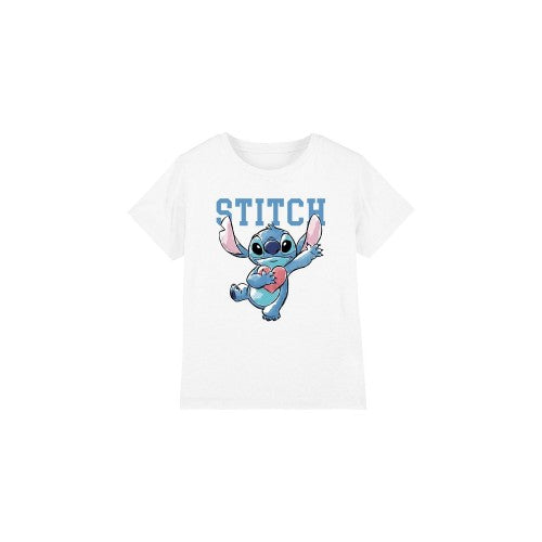 Front - Lilo & Stitch Childrens/Kids Clutching Hearts T-Shirt