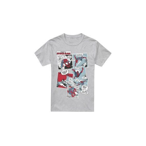 Front - Spider-Man Mens Panel Collage T-Shirt