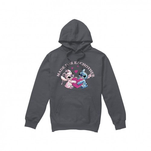Front - Lilo & Stitch Mens Made For Each Other Hoodie