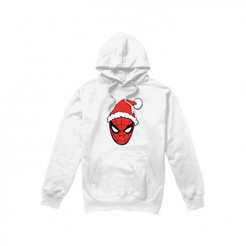 Front - Spider-Man Mens Santa Hat Hoodie