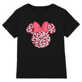 Front - Disney Childrens/Kids Minnie Mouse Heart Ears Silhouette Valentine`s Day T-Shirt