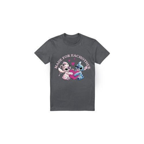Front - Lilo & Stitch Mens Made For Each Other T-Shirt