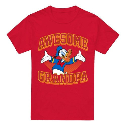 Front - Disney Mens Awesome Grandpa Donald Duck T-Shirt