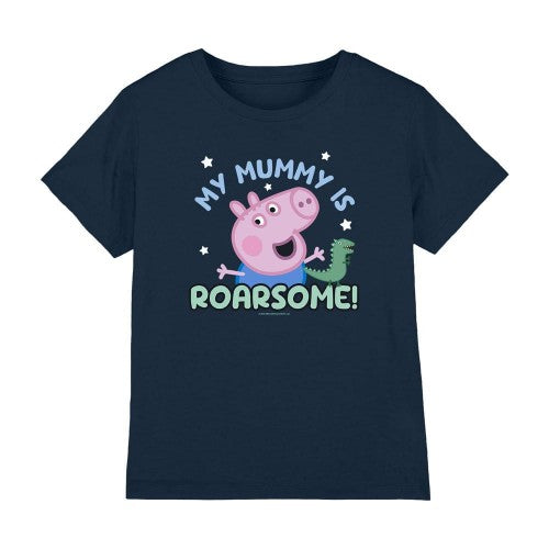 Front - Peppa Pig Childrens/Kids My Mummy Is Roarsome George Pig T-Shirt