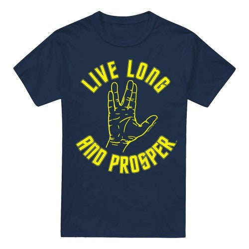 Front - Star Trek Mens Live Long Hand T-Shirt