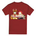 Front - Garfield Mens Banner Christmas T-Shirt