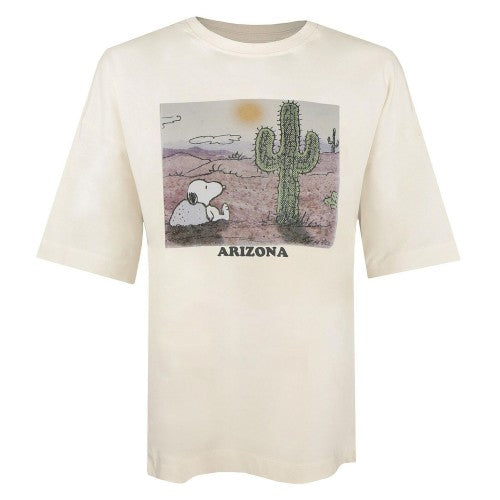 Front - Peanuts Womens/Ladies Arizona Snoopy Oversized T-Shirt