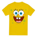 Front - SpongeBob SquarePants Mens Goofy Smile Face T-Shirt