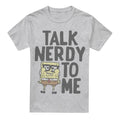 Front - SpongeBob SquarePants Mens Talk Nerdy To Me T-Shirt