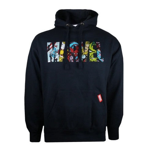 Front - Marvel Mens Characters Logo Hoodie