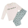 Front - Friends Womens/Ladies Logo Long-Sleeved Long Pyjama Set