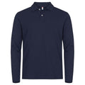 Front - Clique Mens Premium Stretch Long-Sleeved Polo Shirt
