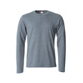 Front - Clique Mens Melange Long-Sleeved T-Shirt