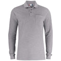Front - Clique Unisex Adult Basic Melange Long-Sleeved Polo Shirt