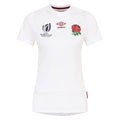 Front - Umbro Womens/Ladies World Cup 23/24 England Rugby Replica Home Jersey