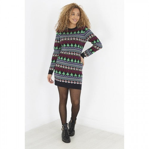 Brave Soul Womens/Ladies Fairisle Christmas Dress – Universal Textiles