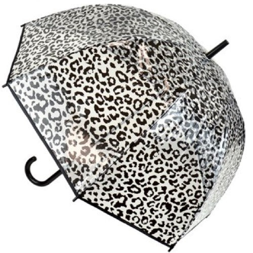 Front - Drizzles Leopard Print Dome Stick Umbrella